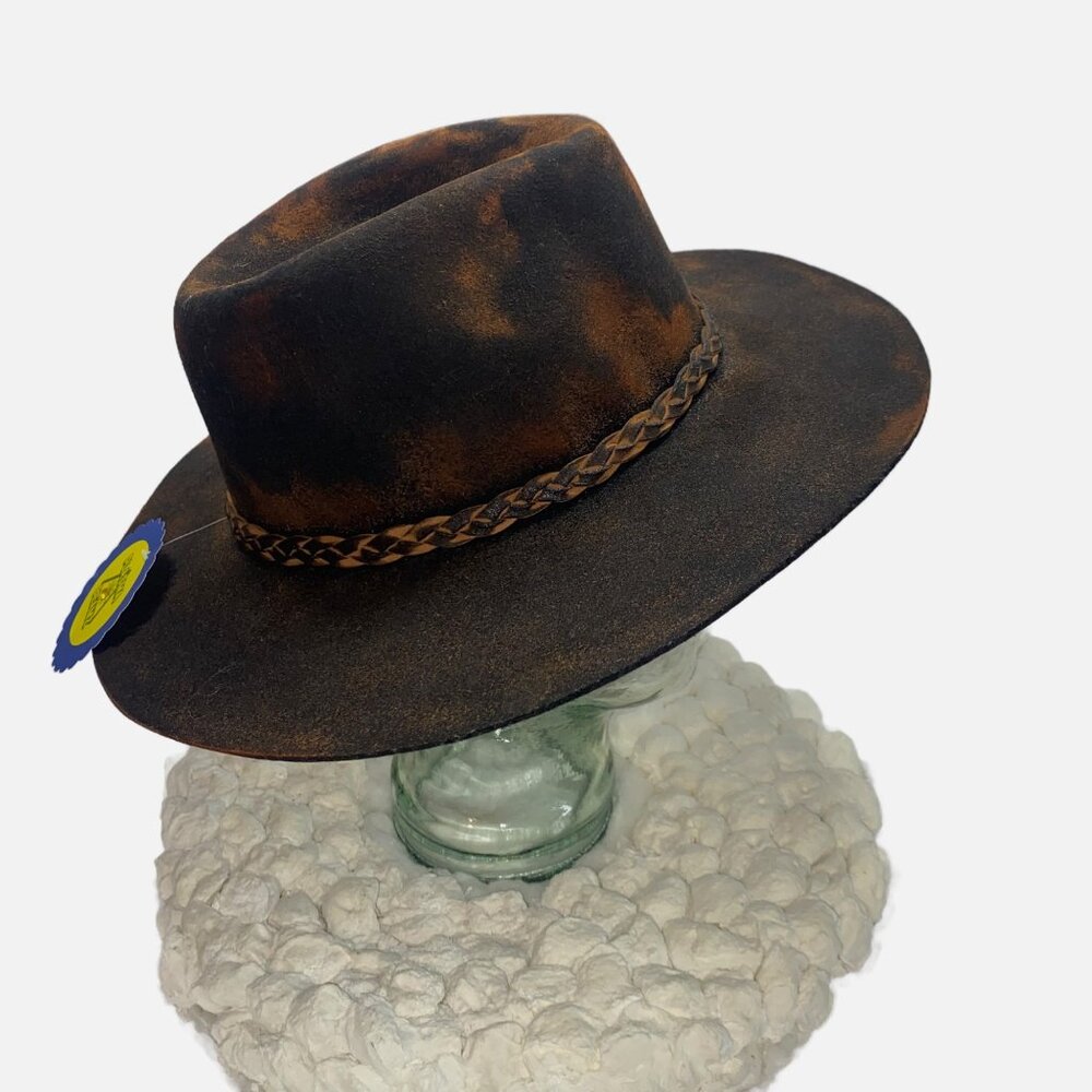 Brown Rustic Wool Rancher 58cm - Picture 2 of 16